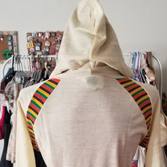 VTG New Old Stock Striped Hoodie - Picture 2 of 4